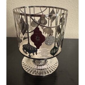 Bath & Body Works Ornament Winter Pedestal 3 Wick Candle Holder Sleeve 2022